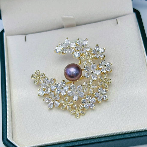 Flowers Pearl Brooch